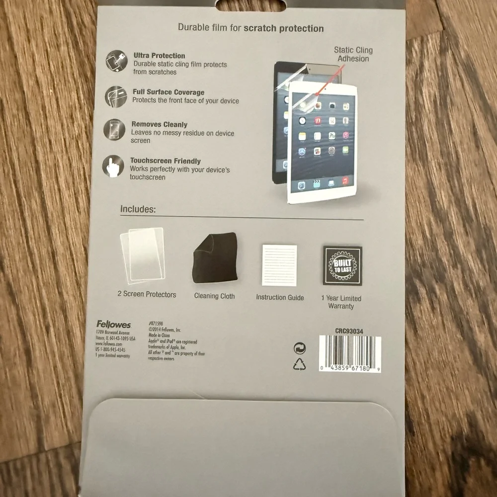 Apple iPad Mini Screen Protector 2 Pack - New